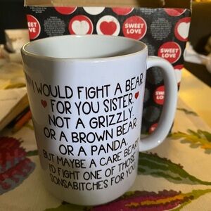 (1MC08) White Mug with Humorous Text With Gift Box